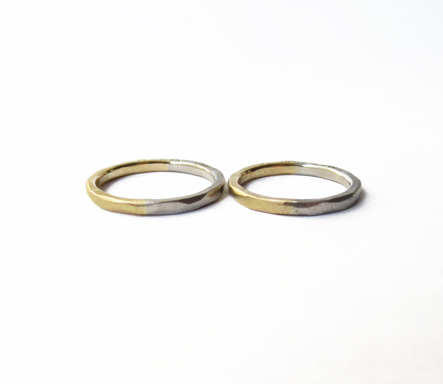 Pt900×K18 half marriage ring (M) / Pt900,K18