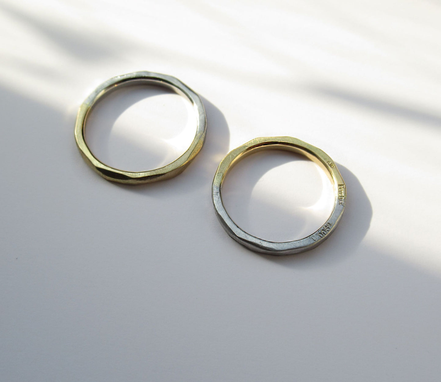 Pt900×K18 half marriage ring (M) / Pt900,K18