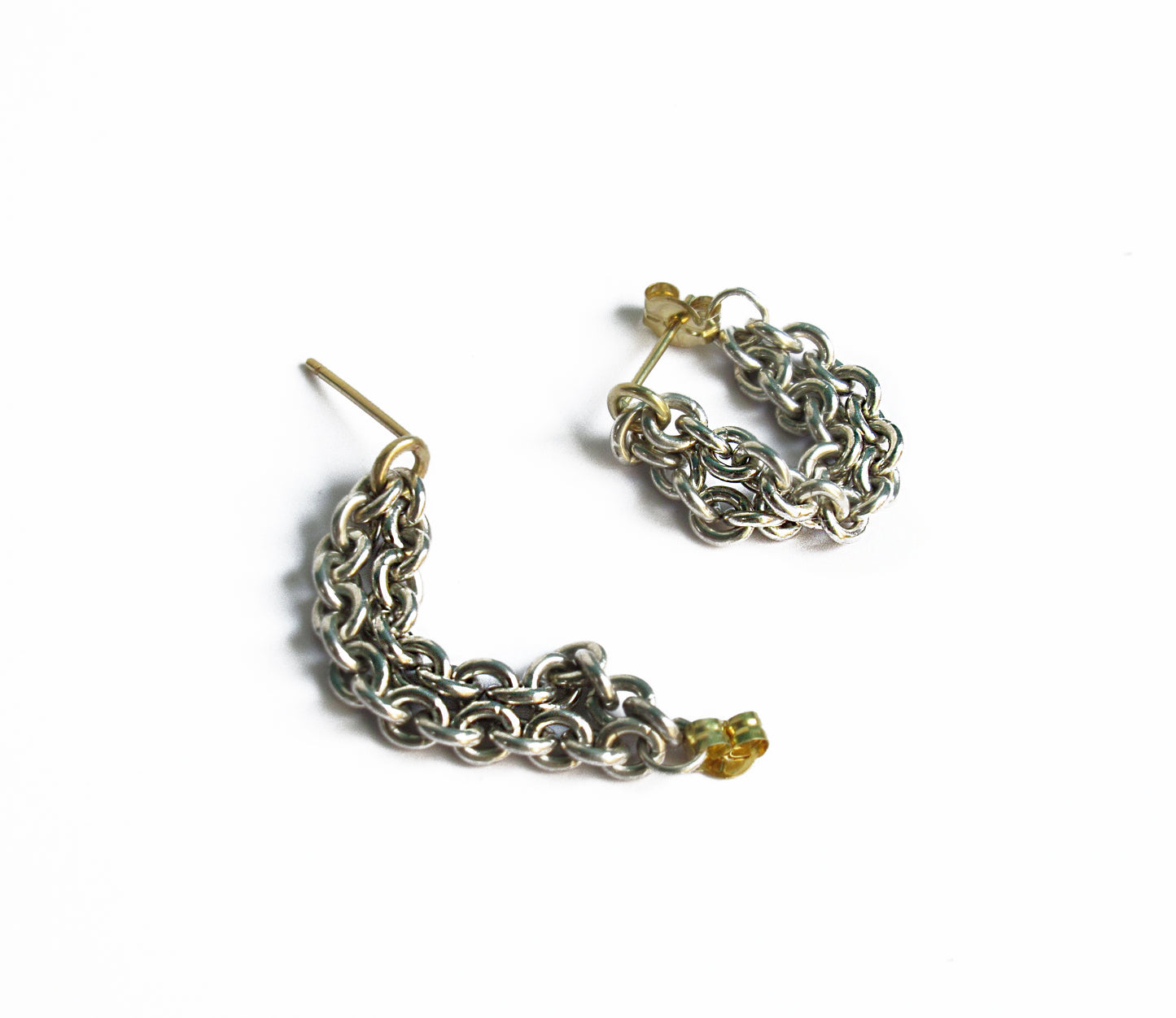 loop hoop earring 2 / Silver,K18 (片耳)