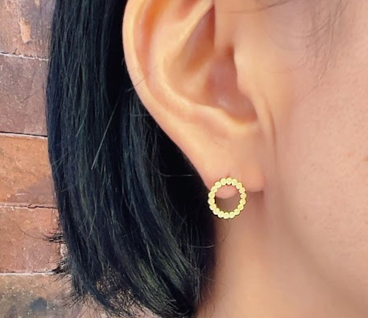 marumaru earring 2 / K18 (片耳)