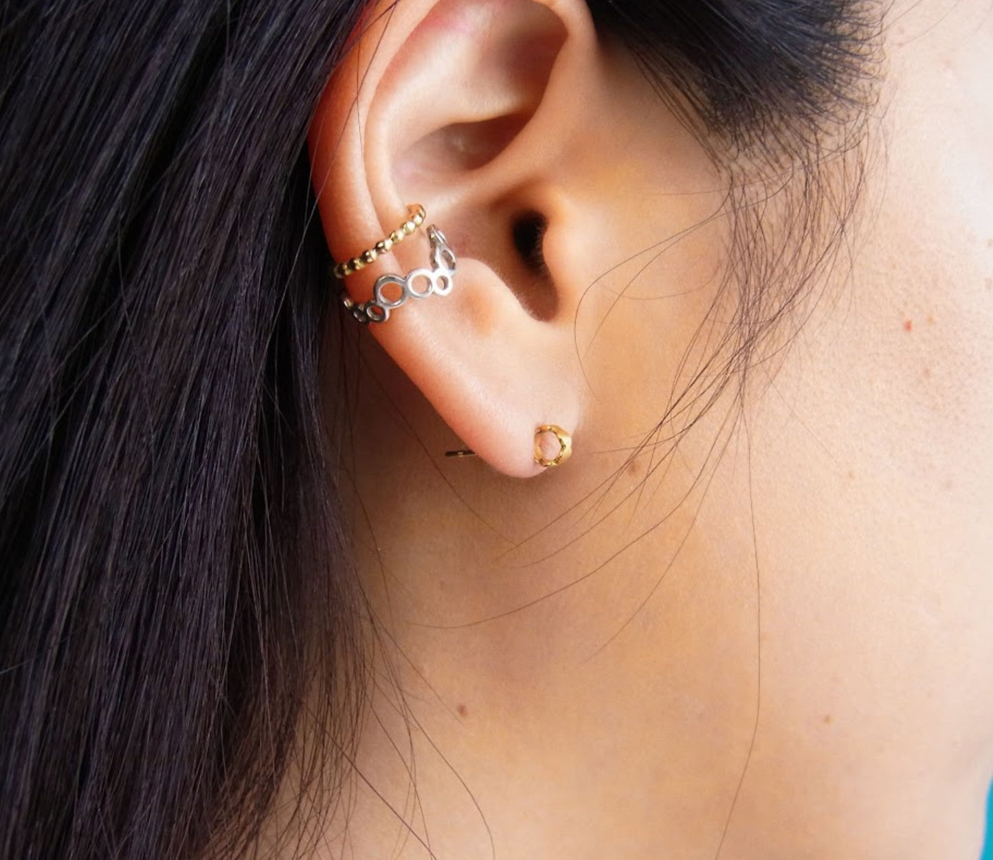 marumaru ring pierced earring / K18 (片耳)