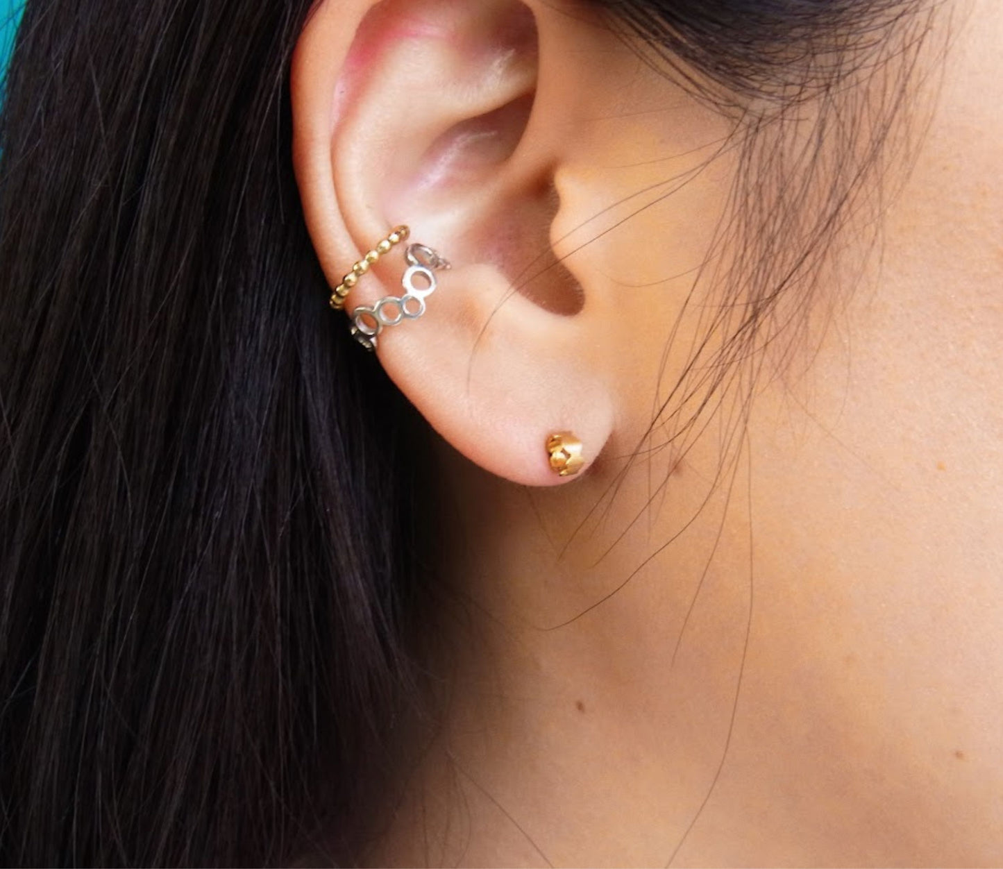 marumaru ring pierced earring / K18 (片耳)