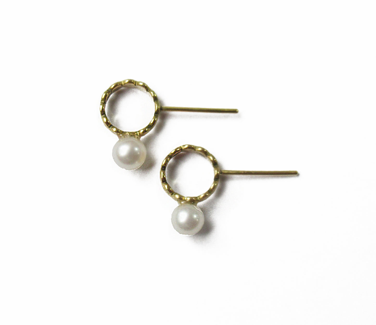 marumaru pearl pierced earring 2 / K18 (片耳)
