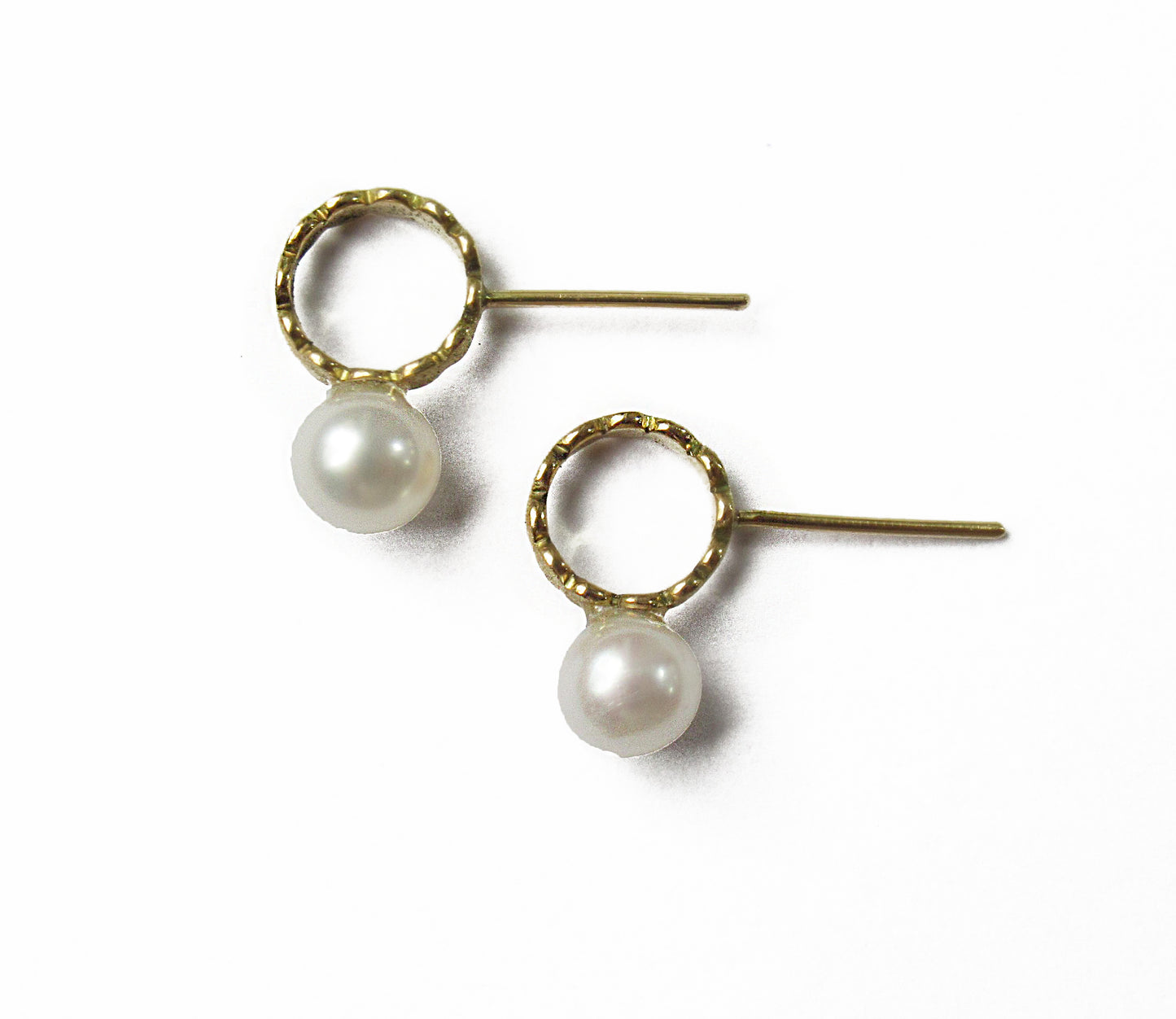 marumaru pearl pierced earring 3 / K18 (片耳)