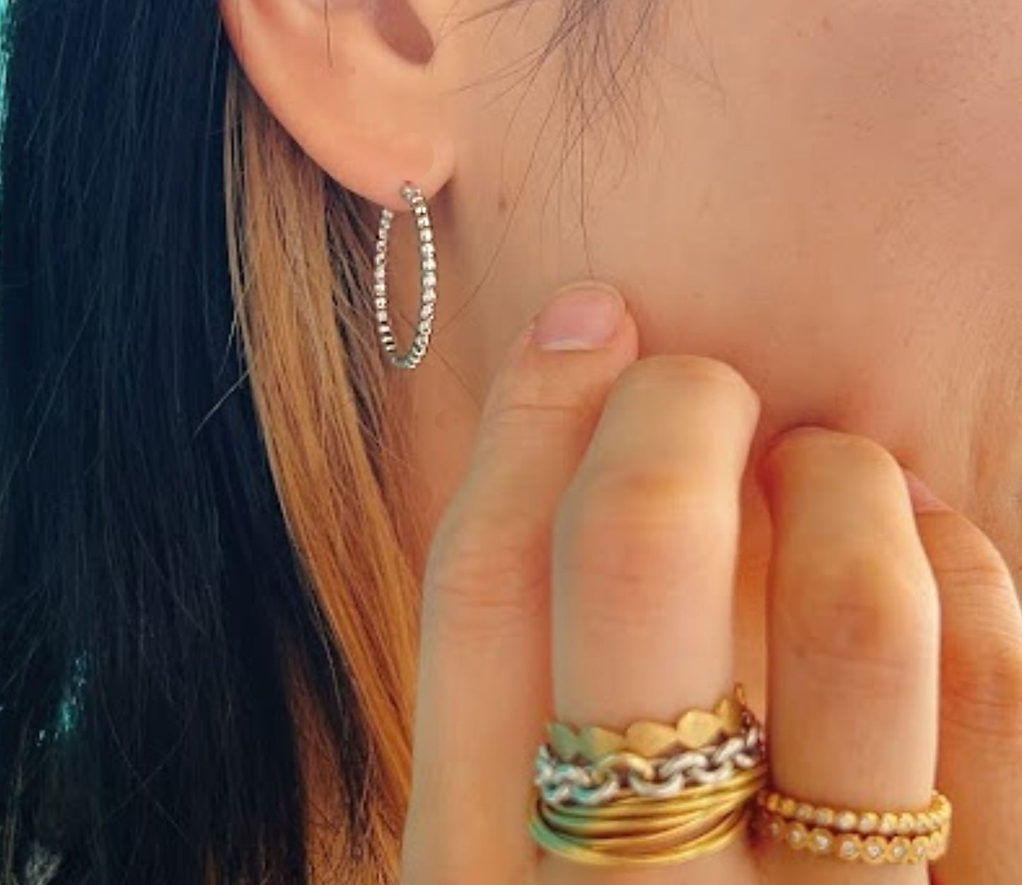 tsubutsubu silver hoop pierced earring 2 / Silver (両耳)