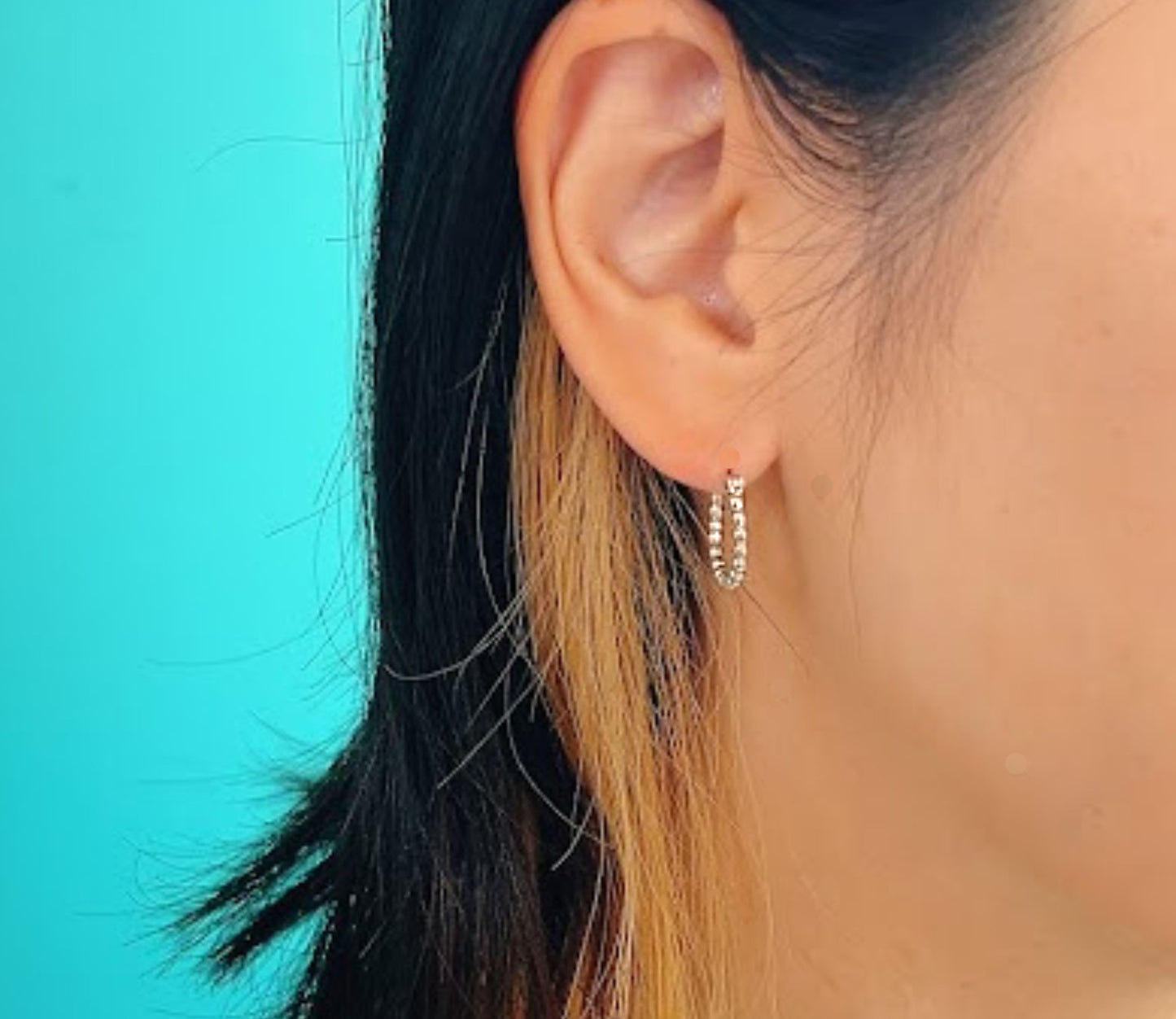 tsubutsubu silver hoop earring (pierce) 1 / Silver (両耳)