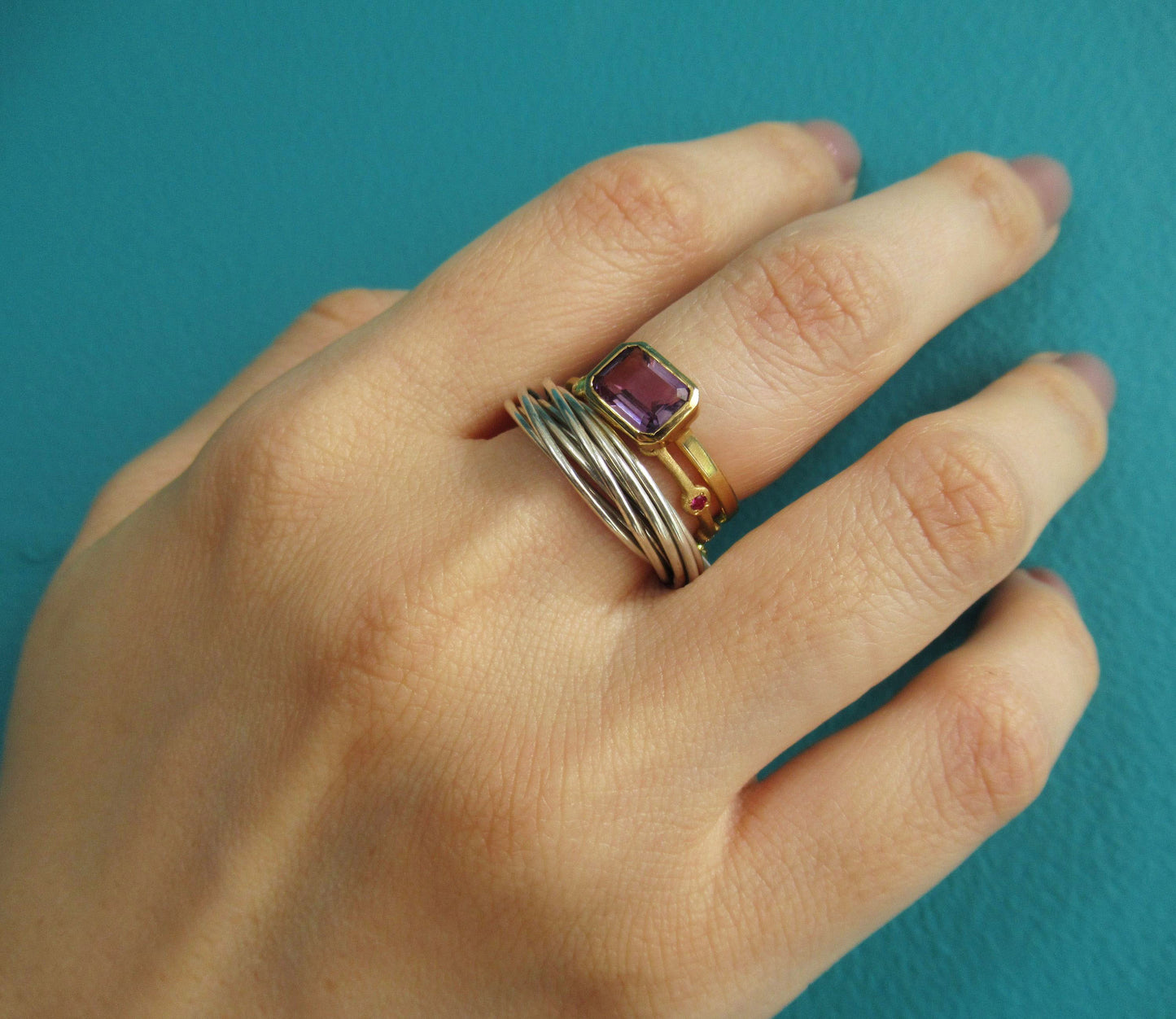 10stand silver ring / Silver
