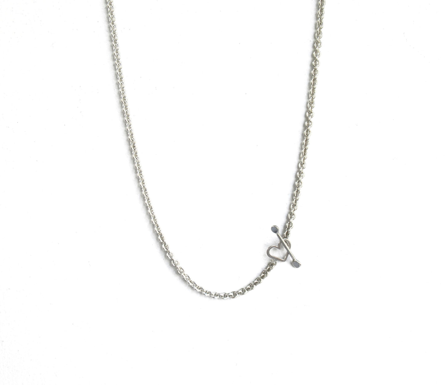 mantel silver necklace (heart) / Silver (45cm)
