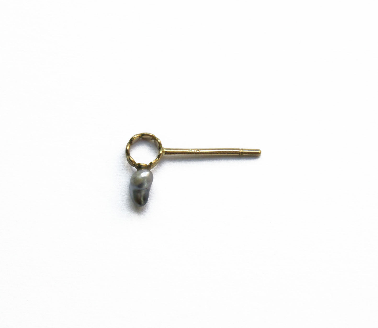kerama keshi pearl pierced earring / K18 (片耳)