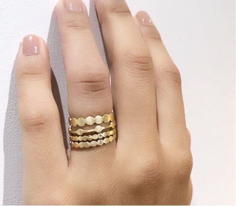 maru-line ring / K18