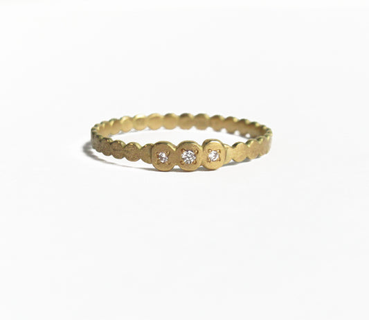 marumaru dia 3P ring / K18