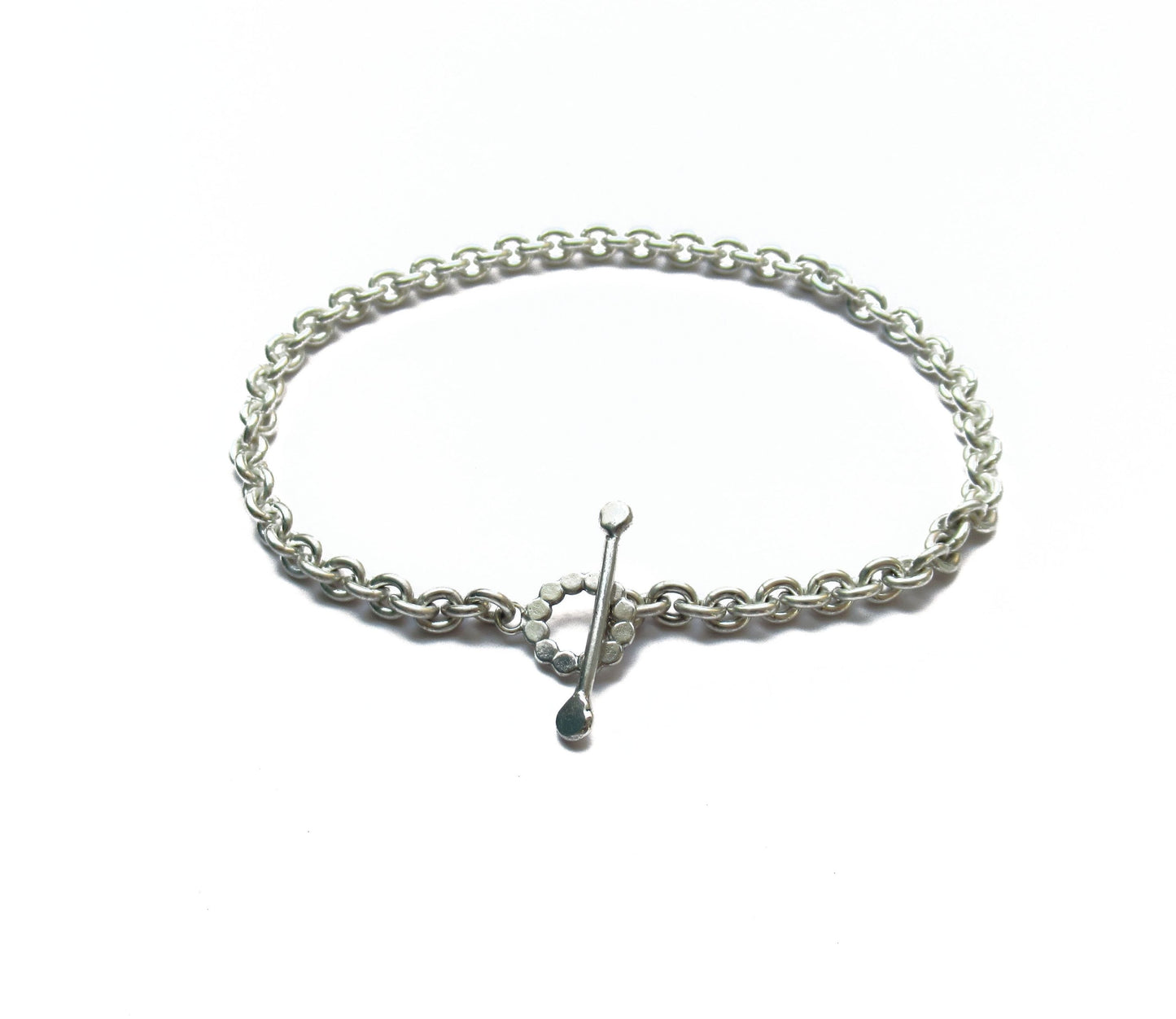 mantel silver bracelet (marumaru) / Silver