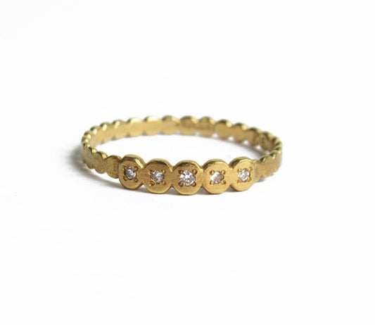 marumaru dia 5P ring / K18