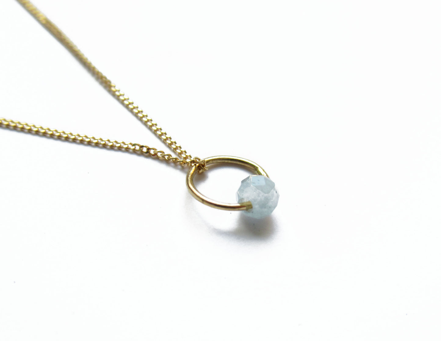 birthstone necklace (3月/Aquamarine) /K18(40cm)