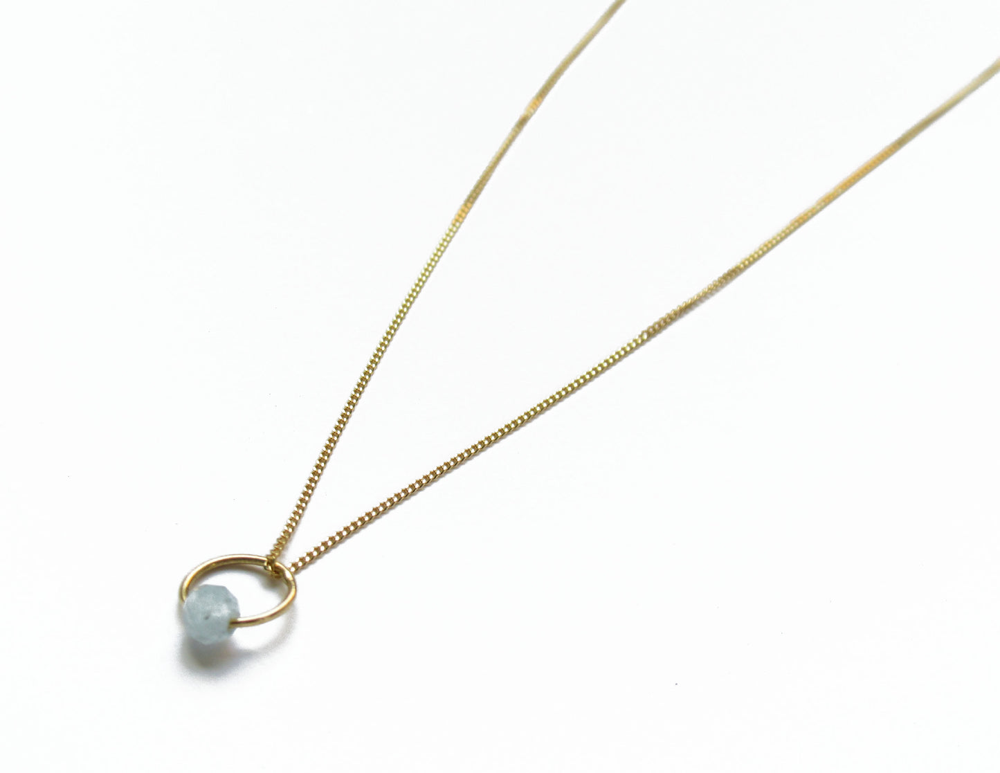 birthstone necklace (3月/Aquamarine) /K18(40cm)