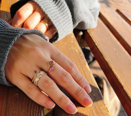 crossing silver marumaru ring 4 / Silver,K18