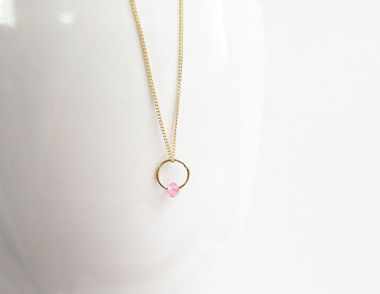 birthstone necklace (10月/Tourmaline) /K18(40cm)