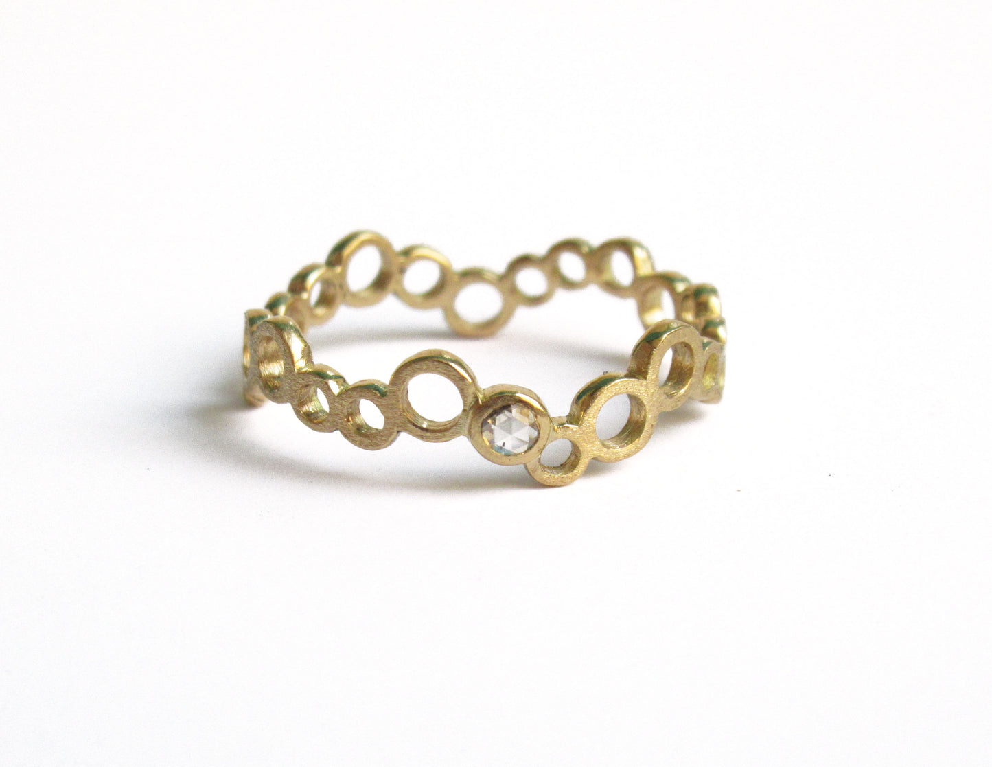 rhythm circle diamond ring (brown diamond)/ K18,Diamond