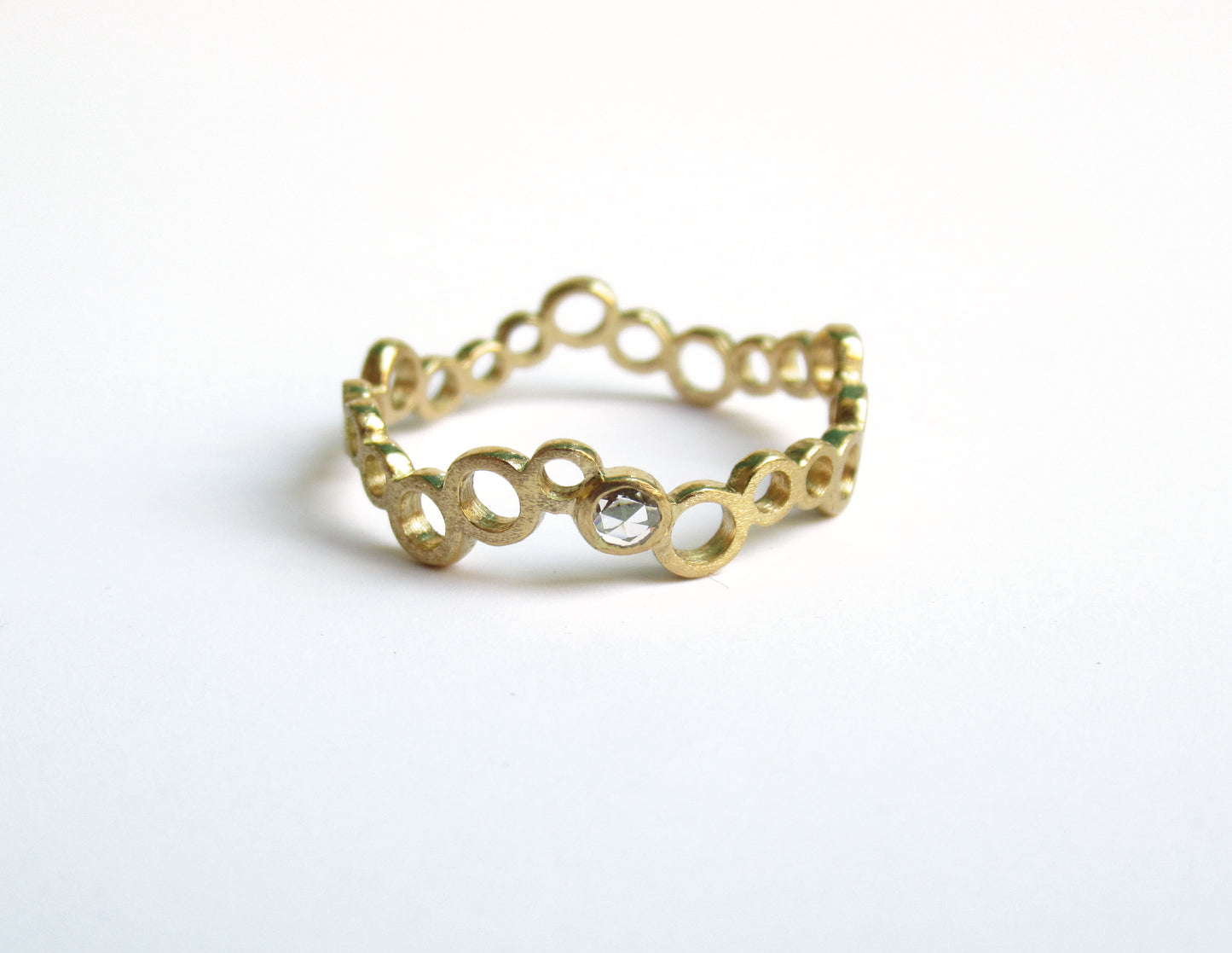 rhythm circle diamond ring (white diamond)/ K18,Diamond