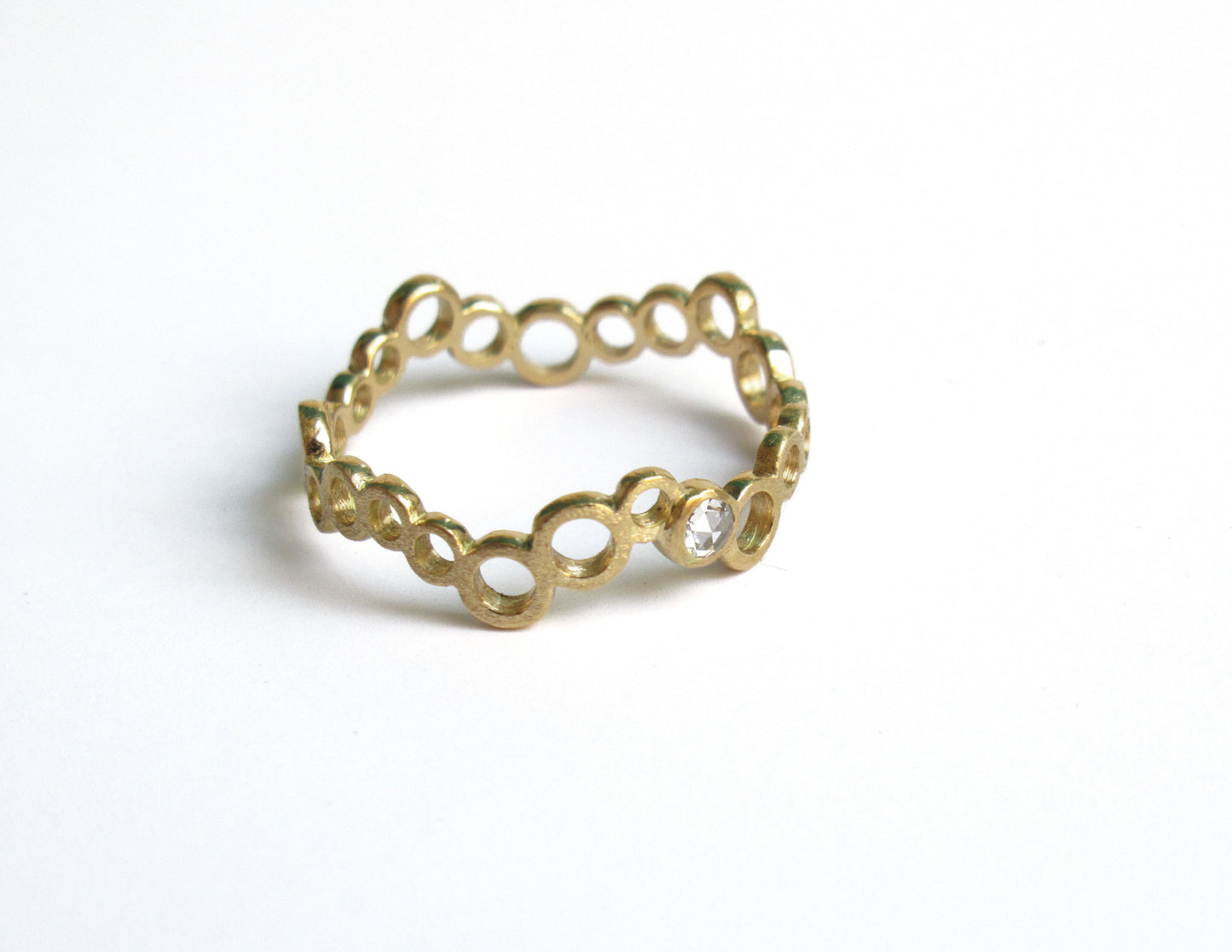 rhythm circle diamond ring (white diamond)/ K18,Diamond