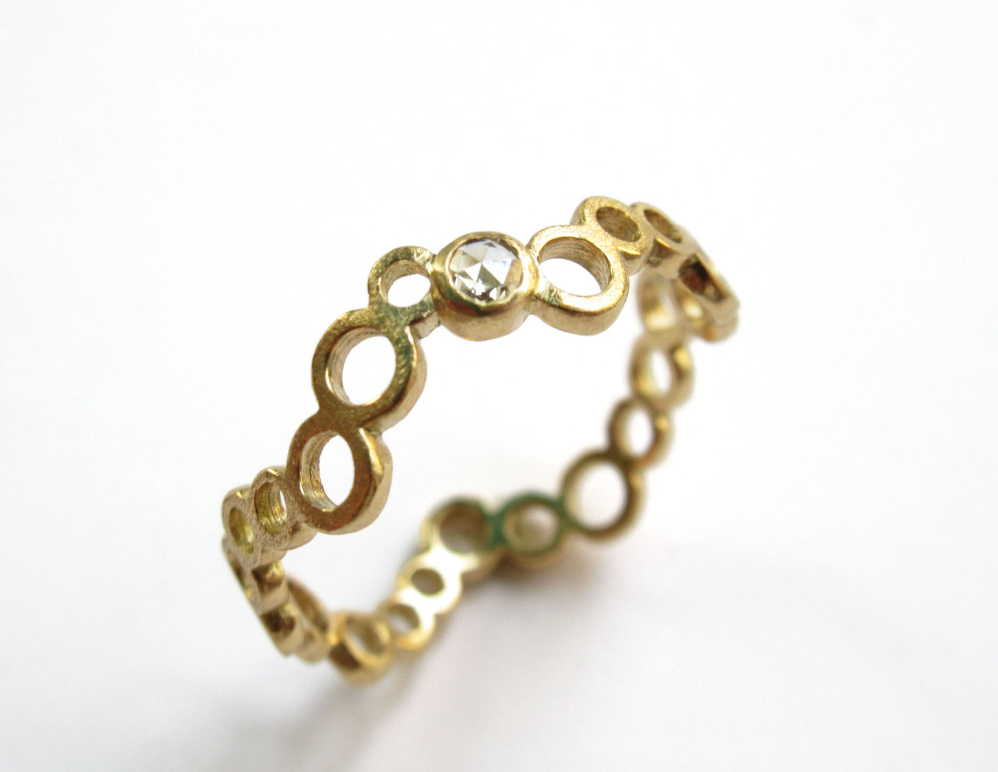 rhythm circle diamond ring (white diamond)/ K18,Diamond