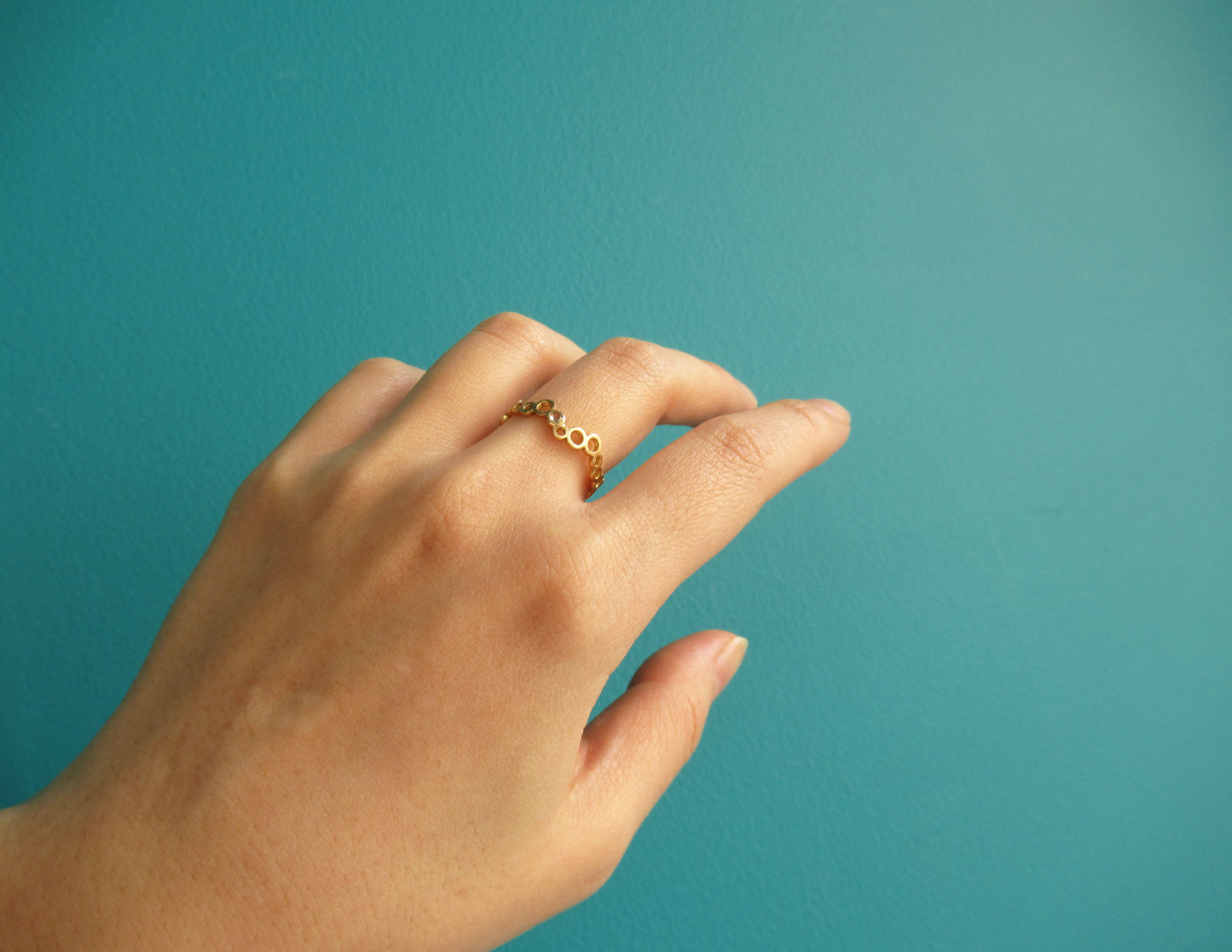 rhythm circle diamond ring (white diamond)/ K18,Diamond