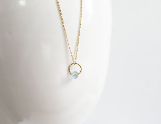 birthstone necklace (11月/Topaz) /K18(40cm)