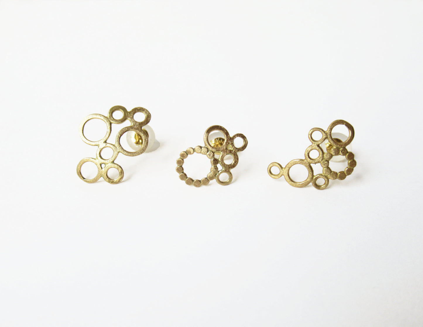 bubble pierced earring 2 / K18 (片耳)