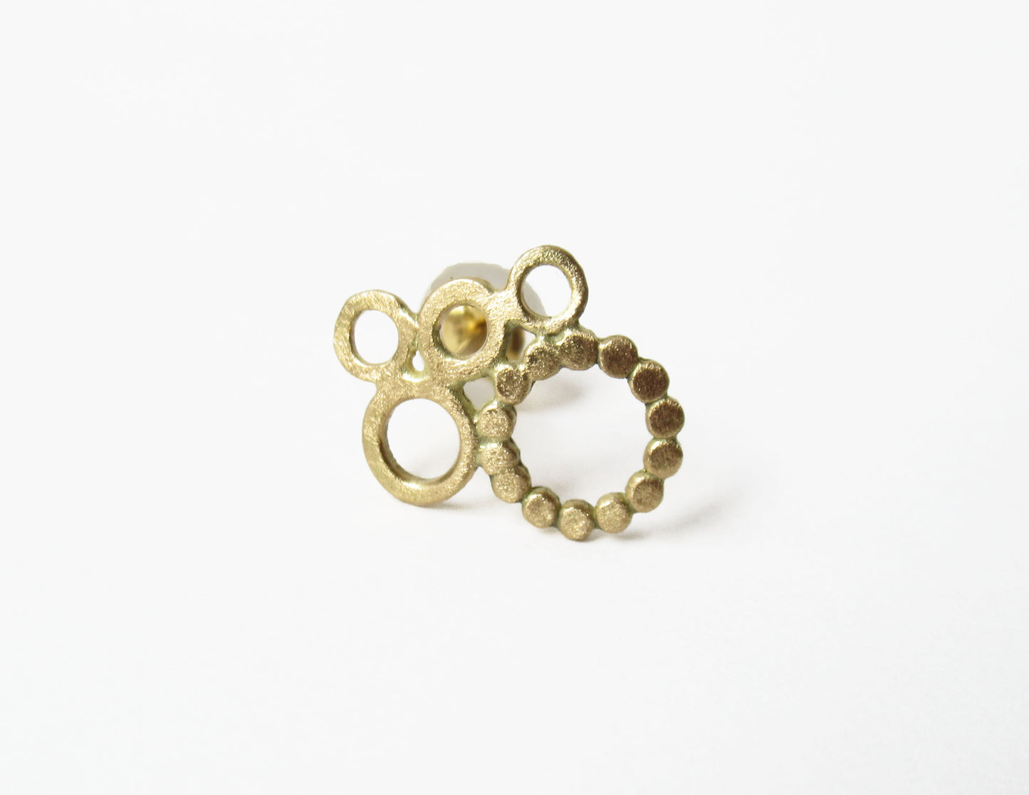bubble pierced earring 3 / K18 (片耳)