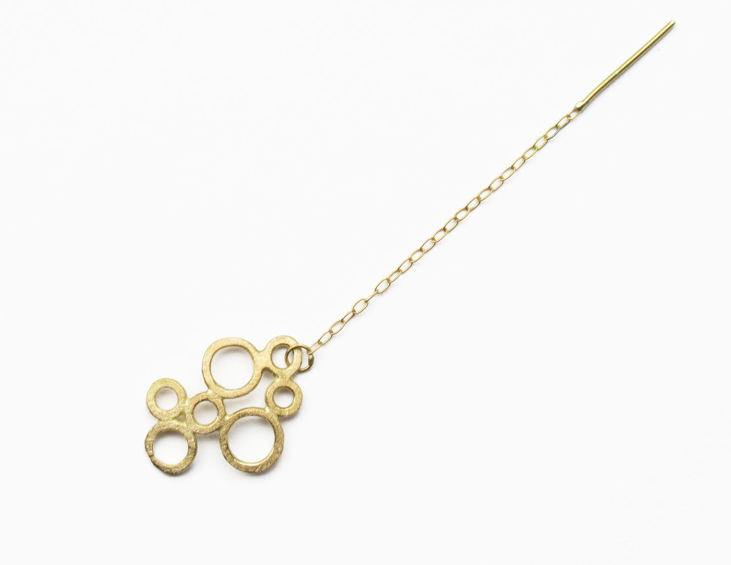bubble chain earring 2 /K18 (片耳)