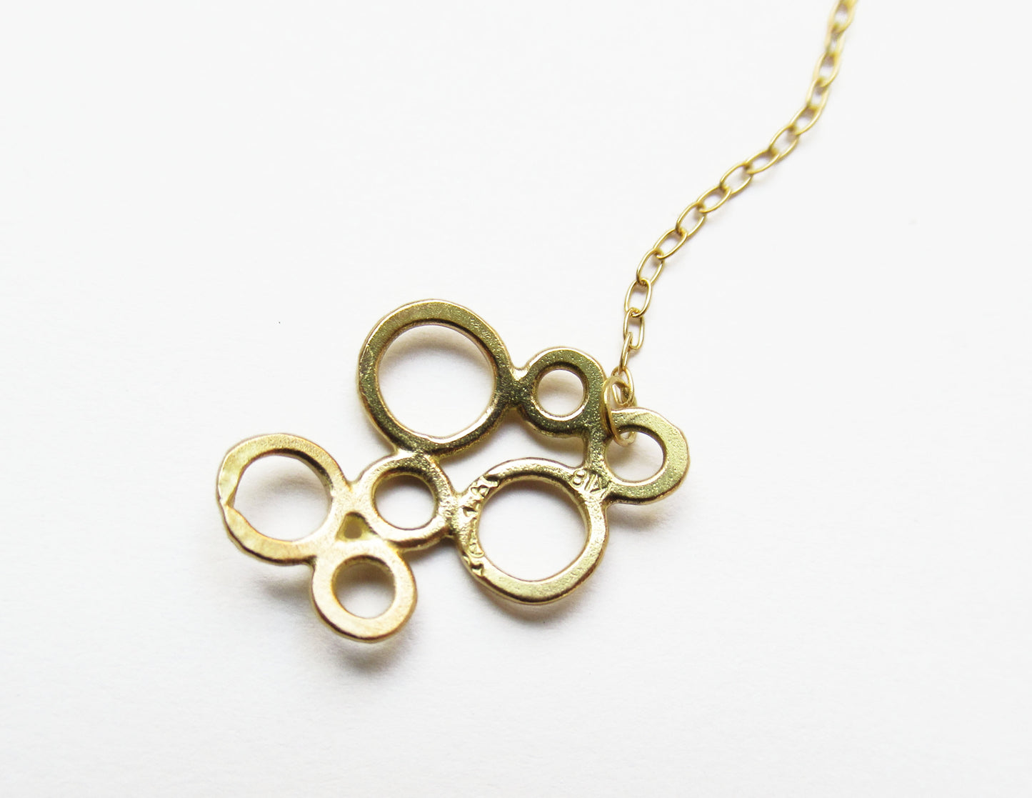 bubble chain earring 2 /K18 (片耳)
