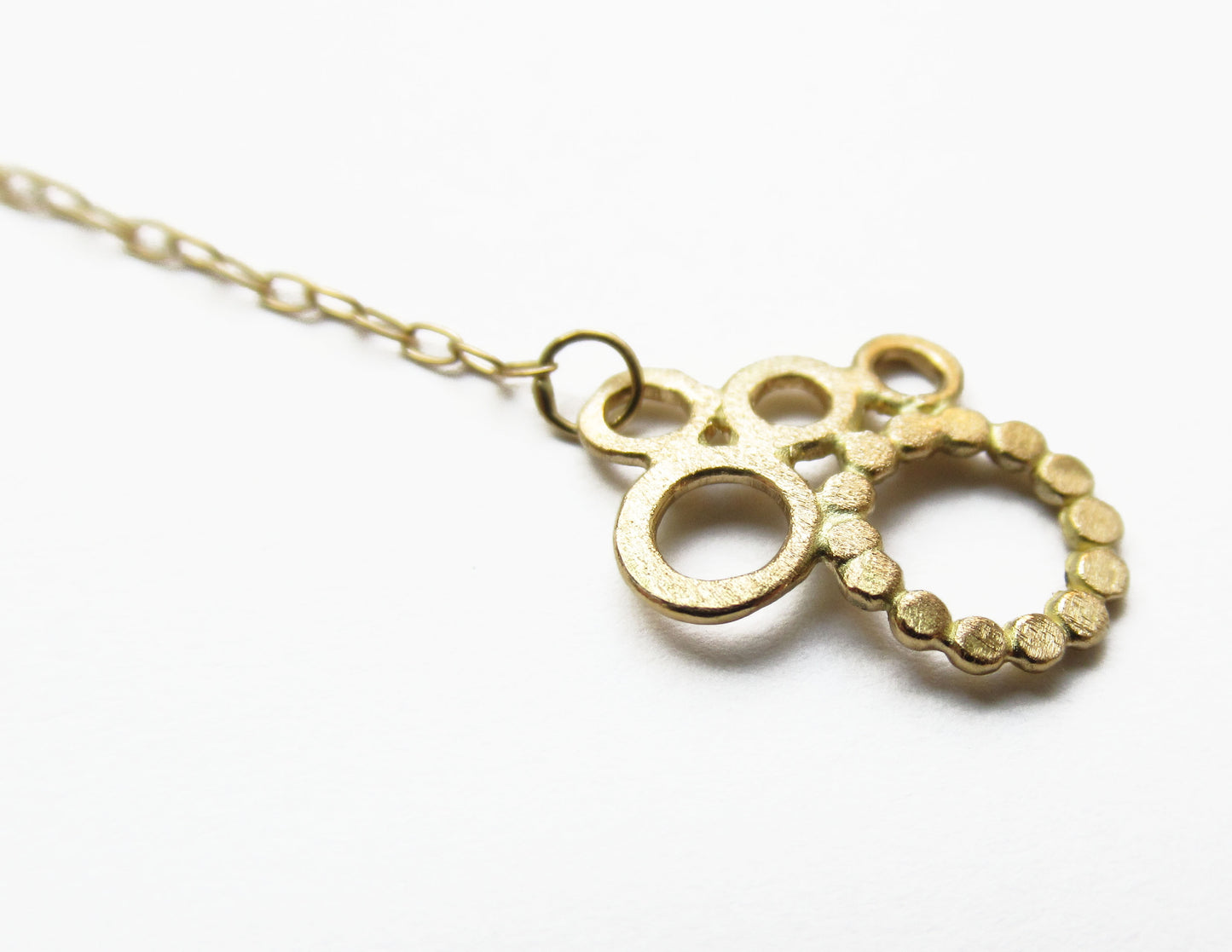 bubble chain pierced earring 3 / K18 (片耳)