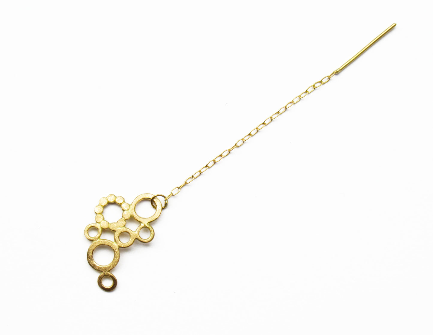 bubble chain earring 4 /K18 (片耳)