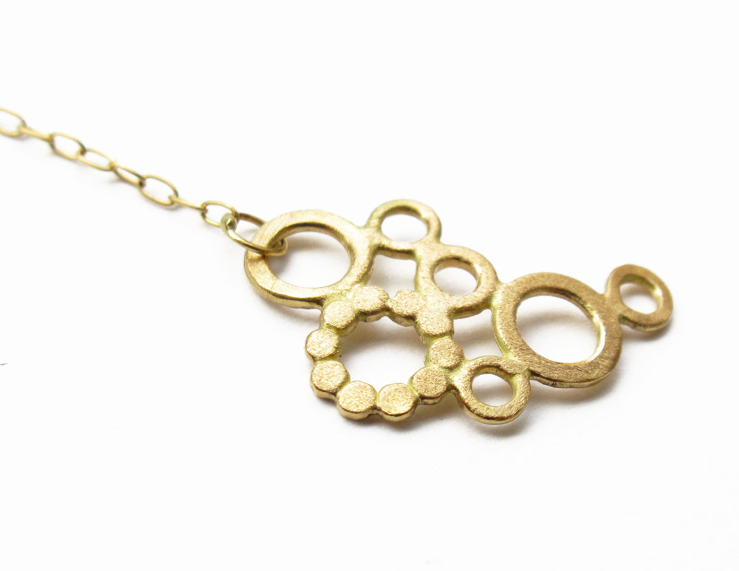bubble chain earring 4 /K18 (片耳)