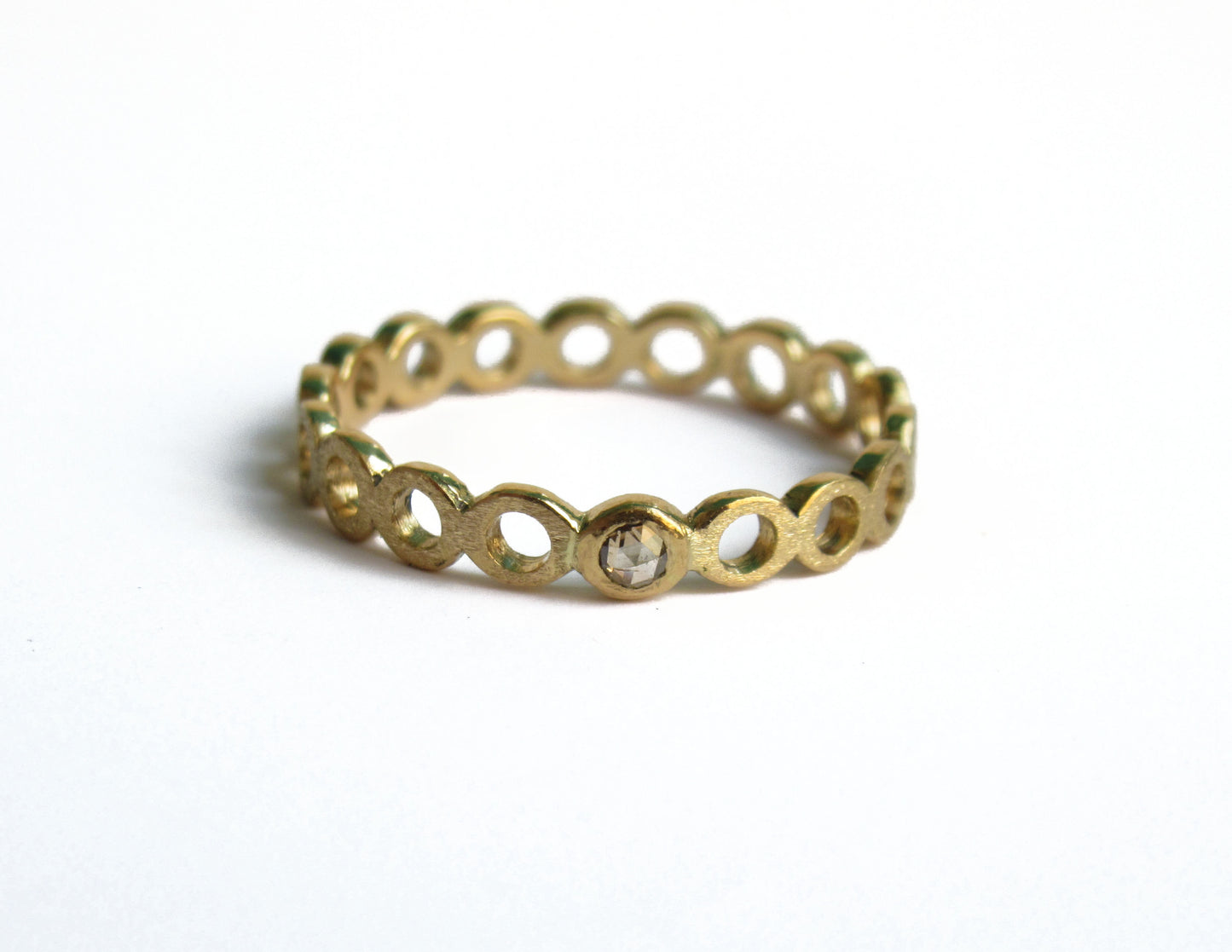 circle diamond ring 1 (brown diamond)/ K18,Diamond