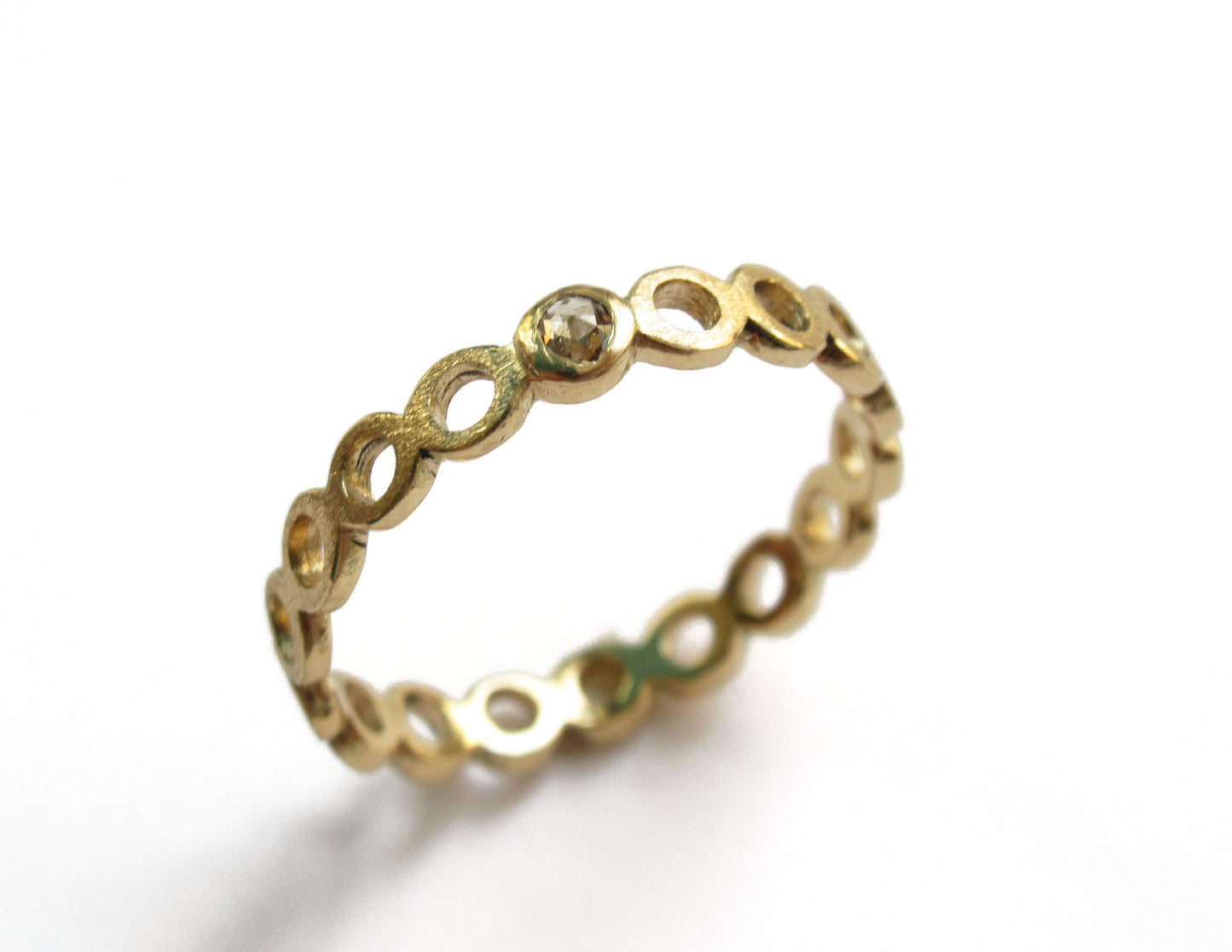 circle diamond ring 1 (brown diamond)/ K18,Diamond