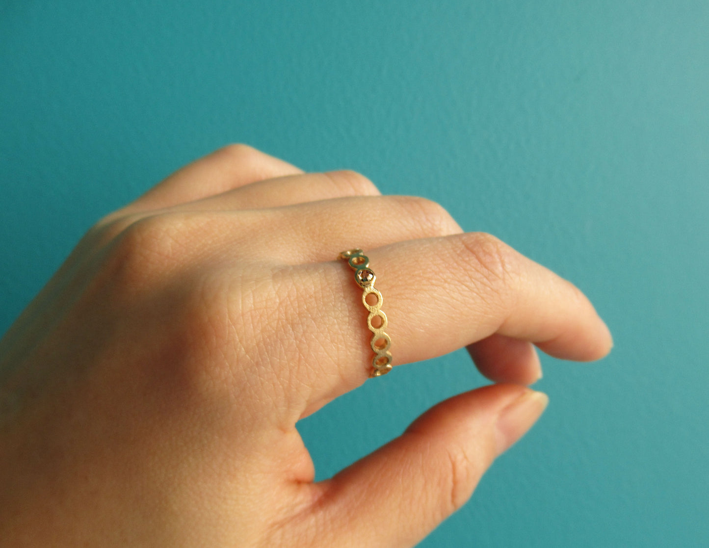 circle diamond ring 1 (brown diamond)/ K18,Diamond