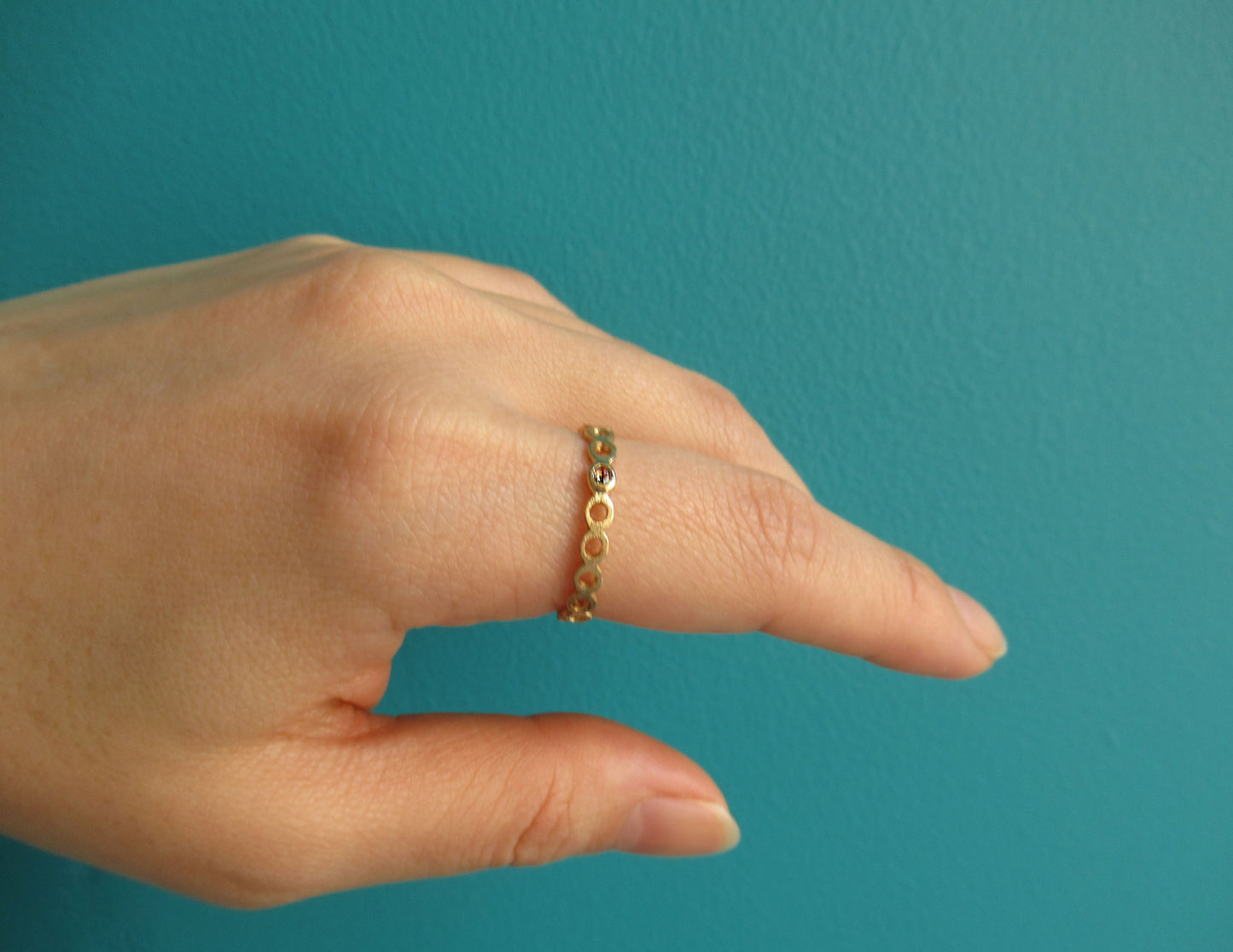 circle diamond ring 1 (brown diamond)/ K18,Diamond