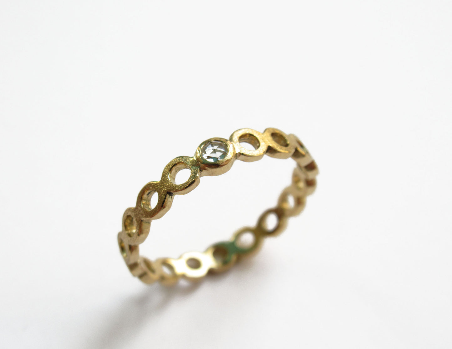 circle diamond ring 1 (white diamond)/ K18,Diamond
