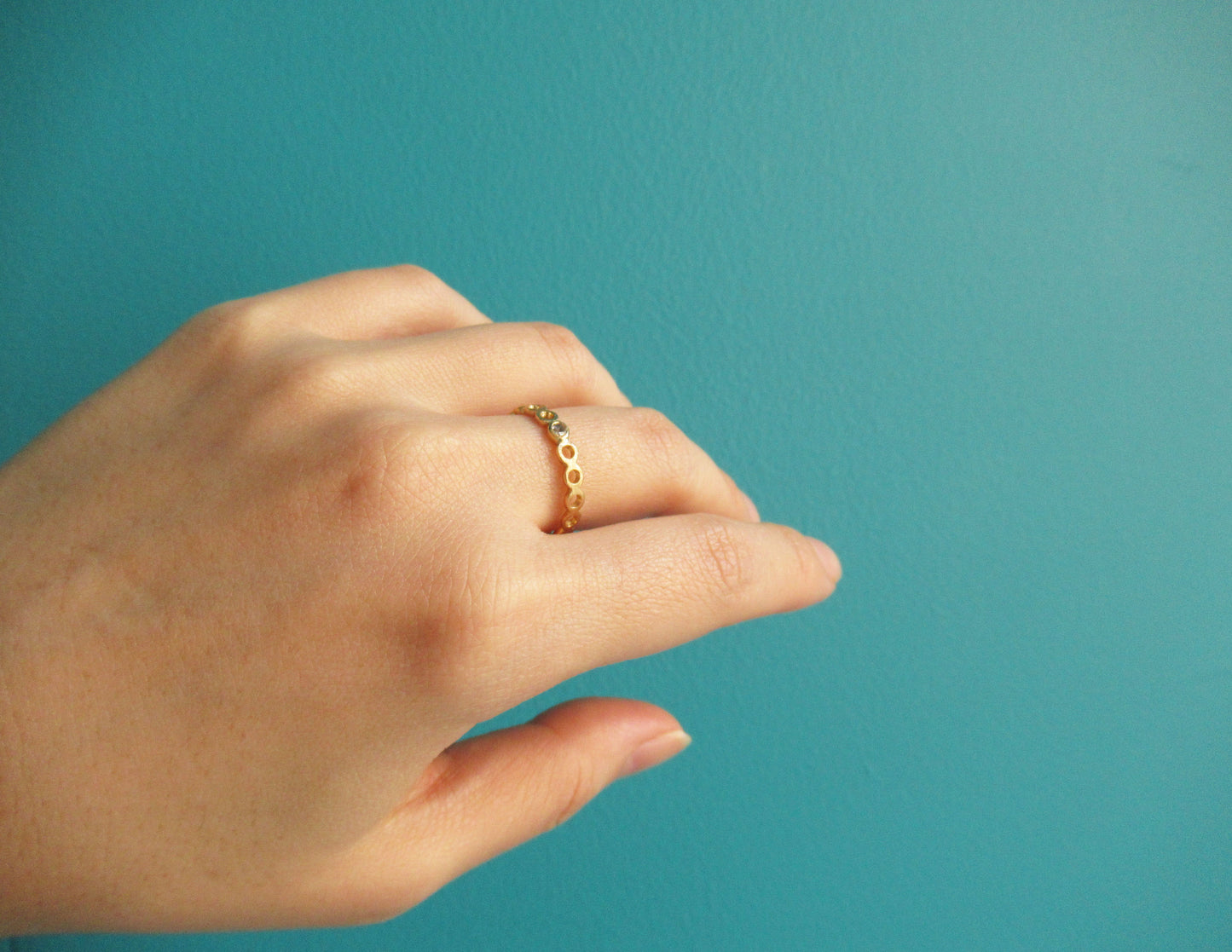 circle diamond ring 1 (white diamond)/ K18,Diamond