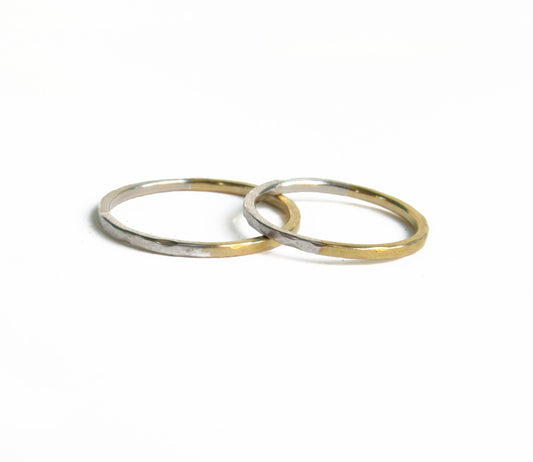 Pt900×K18 half marriage ring (S) / Pt900,K18