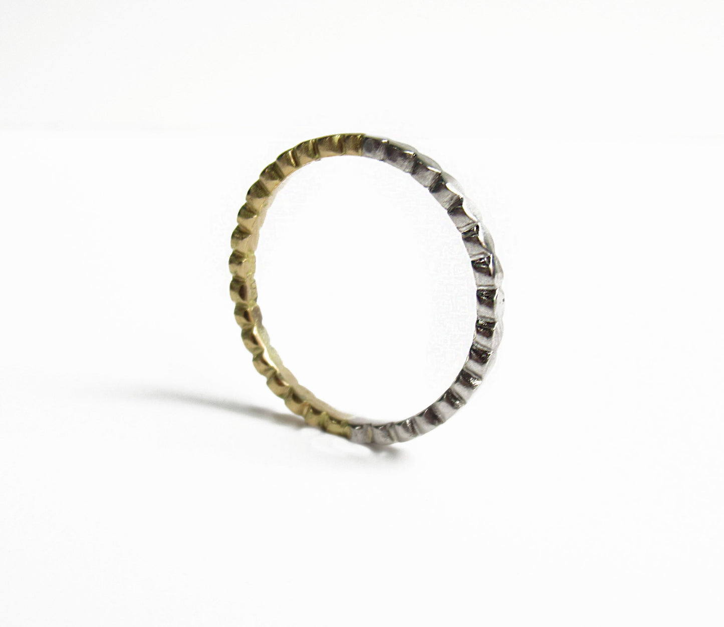 Pt900×K18 half marriage ring (marumaru) / Pt900,K18
