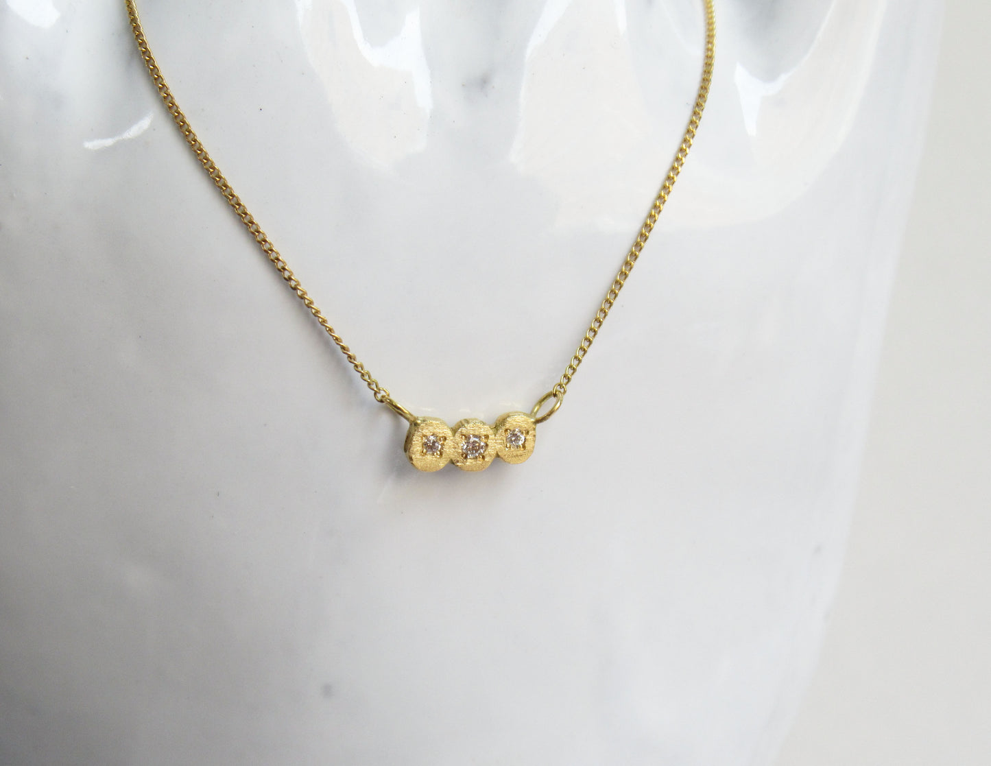 marumaru dia3P necklace (K18/40cm)