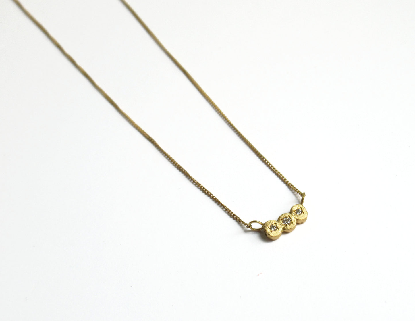 marumaru dia3P necklace (K18/40cm)