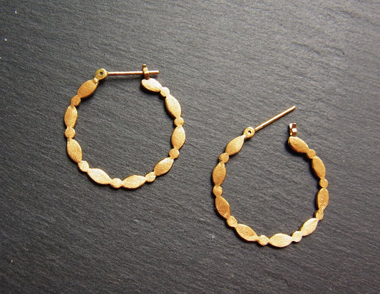maruoval hoop pierced earring  / K18 (片耳)