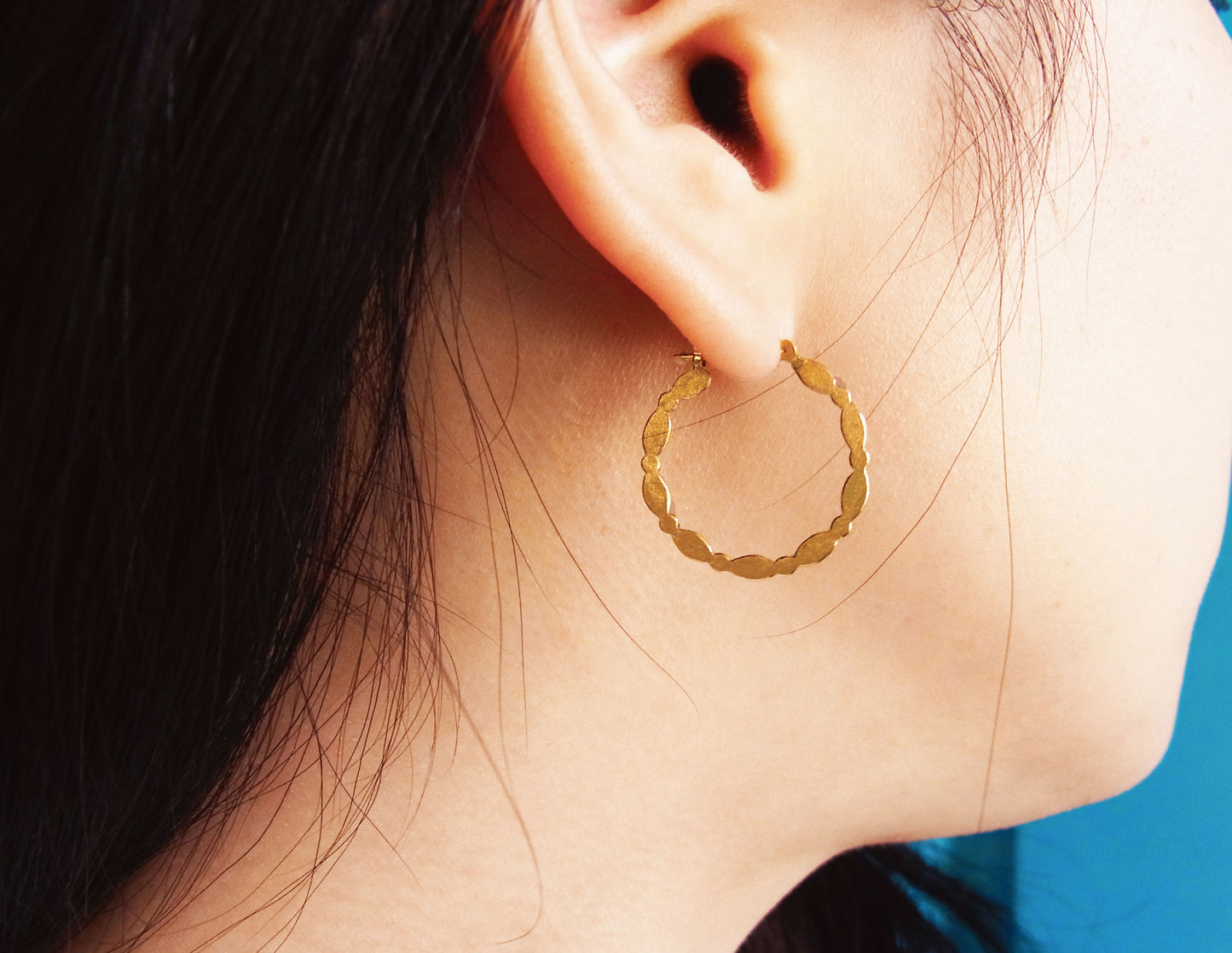 maruoval hoop pierced earring / K18 (片耳)