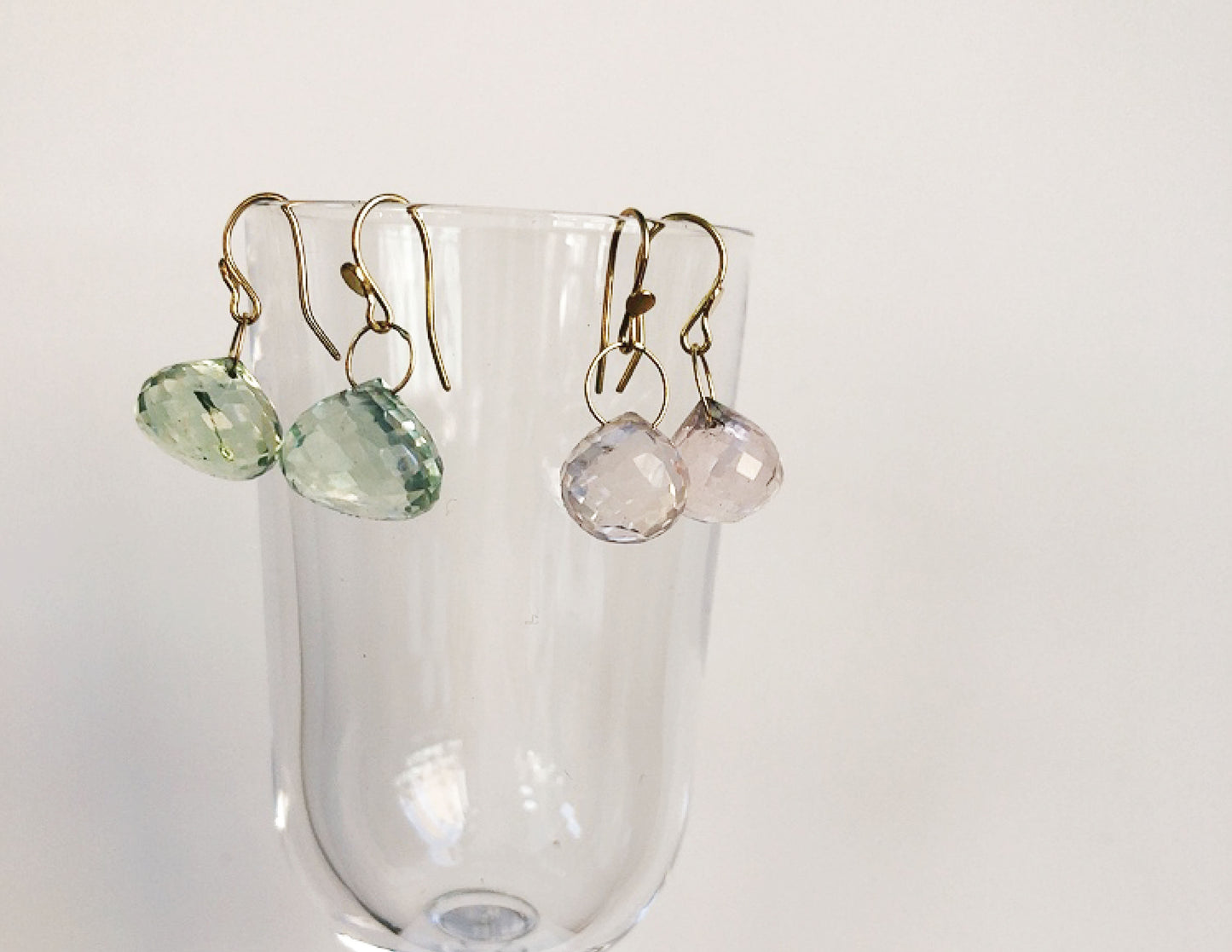 rose quartz earring /K18 (両耳) Sold out