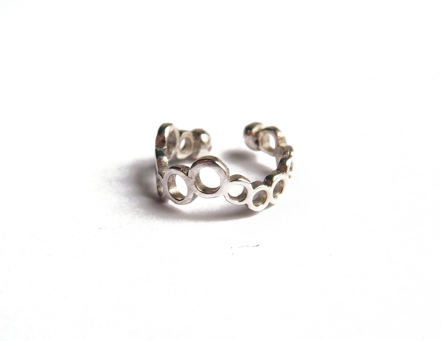 rhythm circle silver earcuff / Silver (片耳)