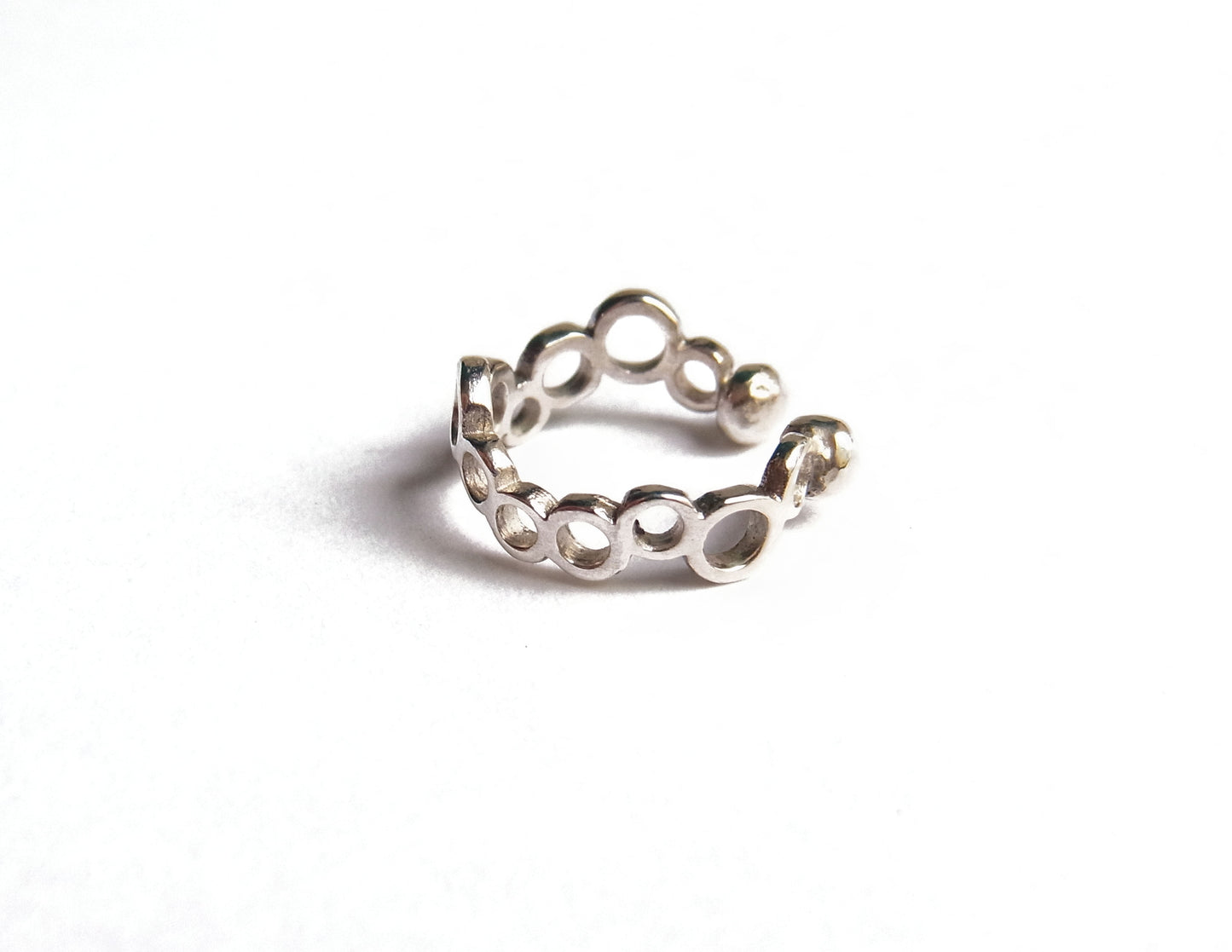 rhythm circle silver earcuff / Silver (片耳)