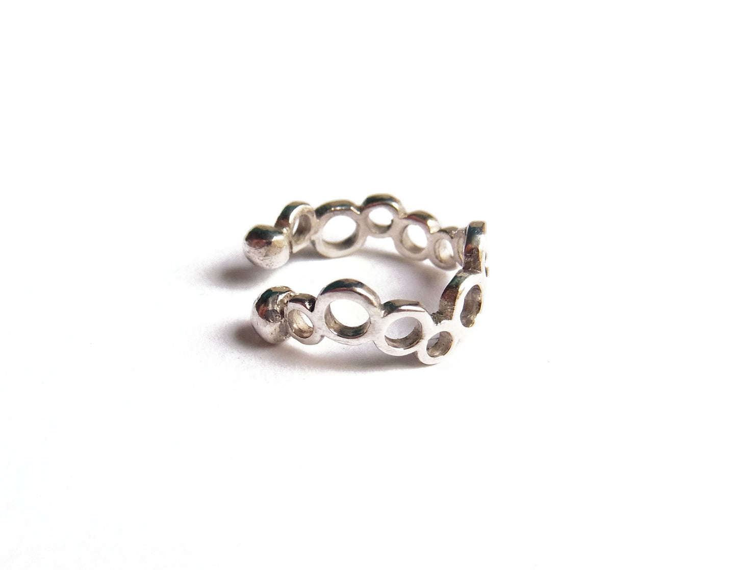 rhythm circle silver earcuff / Silver (片耳)